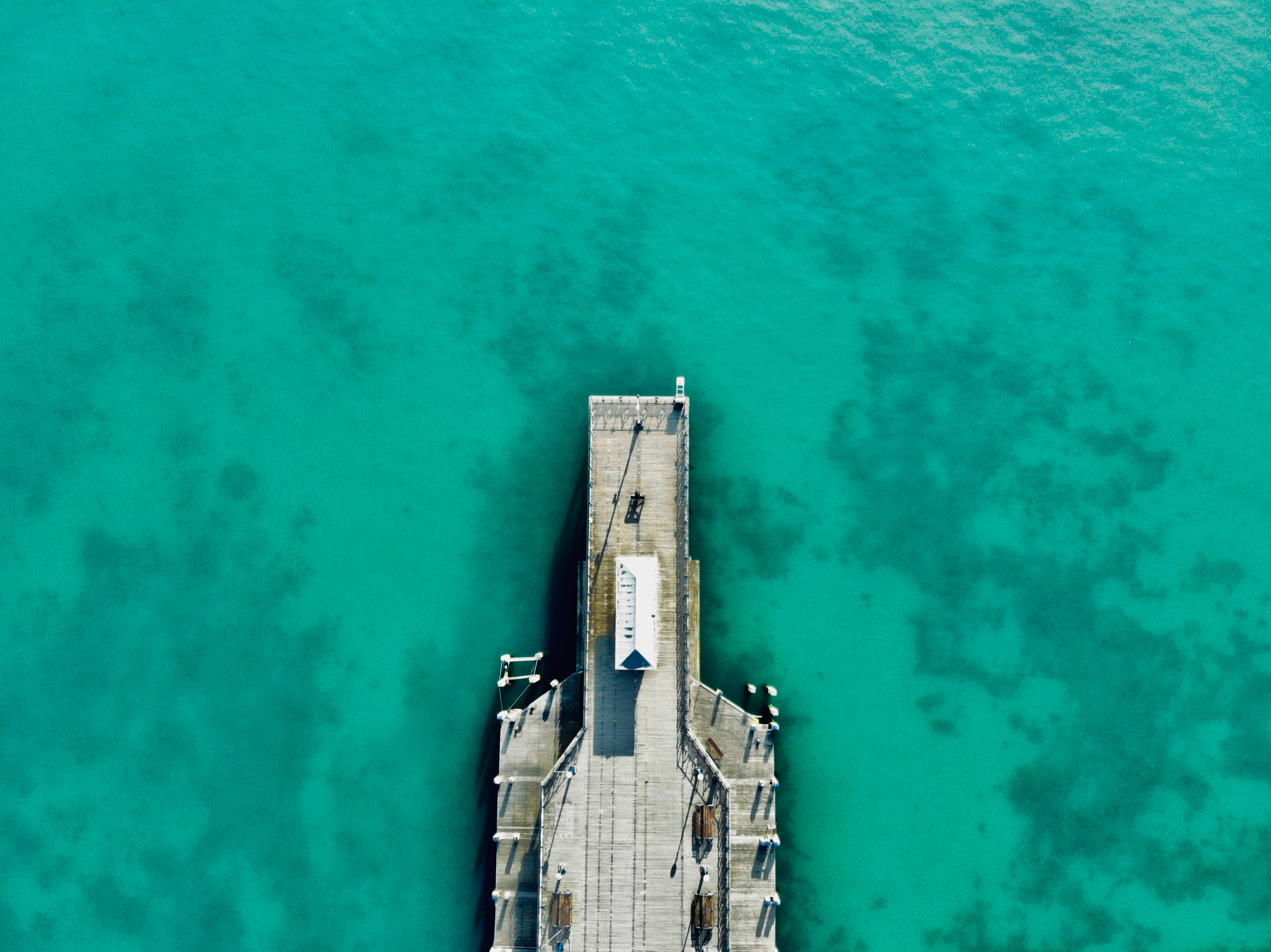 aerial view of dock